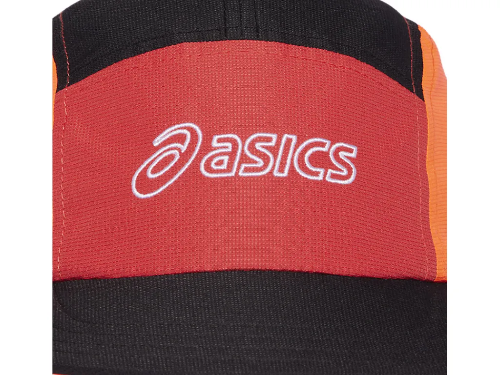 asics__panel_cap_2.webp ASICS Hardlopen | Hoofddeksels> 5 PANEL CAP Sunrise Red/True Red/Perf Black