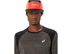 ASICS Hardlopen | Hoofddeksels> 5 PANEL CAP Sunrise Red/True Red/Perf Black