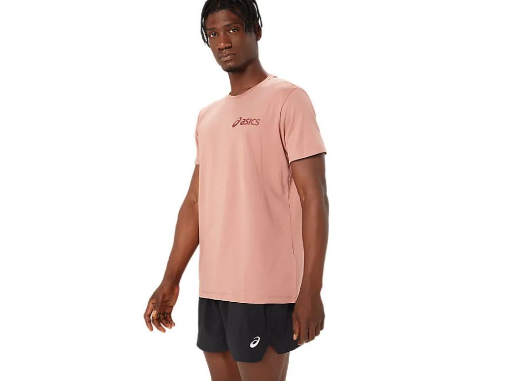 asics_chest_logo_ss_tee_2-2.webp ASICS Shirts met korte mouwen | Bovenkleding> CHEST LOGO SS TEE Umeboshi/Antique Red