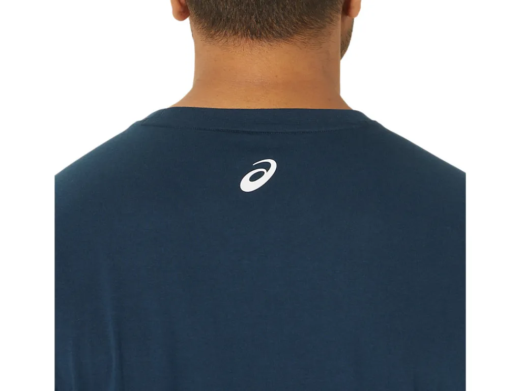 asics_chest_logo_ss_tee_3-1.webp ASICS Shirts met korte mouwen | Bovenkleding> CHEST LOGO SS TEE French Blue/Brilliant White