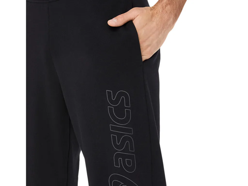 asics_logo_sweatpant_4.webp ASICS Broek | Broeken> LOGO SWEATPANT Performance Black/Graphite Grey