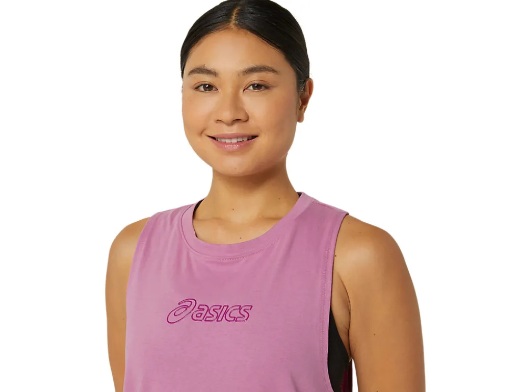 asics_logo_tank_3-1.webp ASICS Shirts met korte mouwen | Tanktops> LOGO TANK Soft Berry