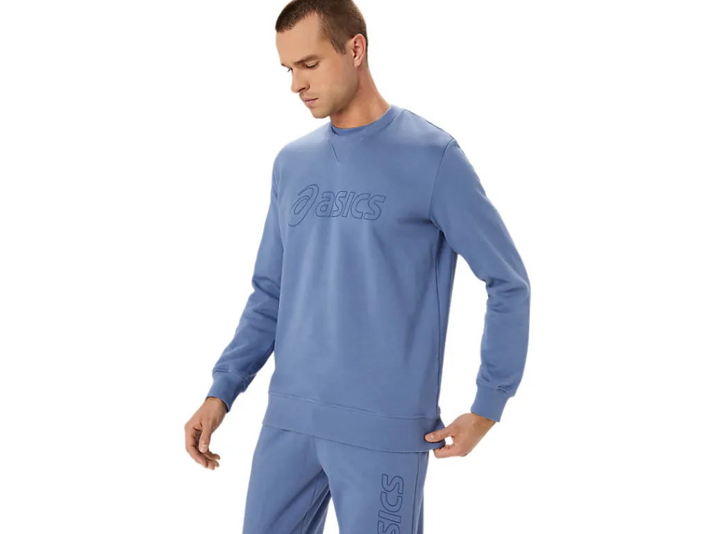 asics_sweatshirt_2-2.webp ASICS Hoodies en sweatshirts | Shirts met lange mouwen> SWEATSHIRT Denim Blue/Thunder Blue