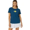 ASICS Kleding | Kleding>CLASSIC GRAPHIC TEE Mako Blue