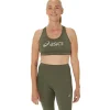 ASICS Kleding | Hardlopen>CORE LOGO BRA Mantle Green/Olive Grey