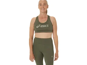 ASICS Kleding | Hardlopen>CORE LOGO BRA Mantle Green/Olive Grey