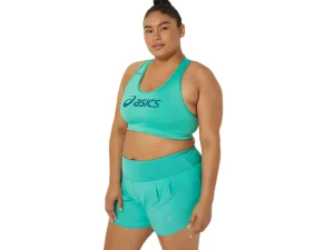 ASICS Kleding | Hardlopen>CORE LOGO BRA Aurora Green/Rich Teal