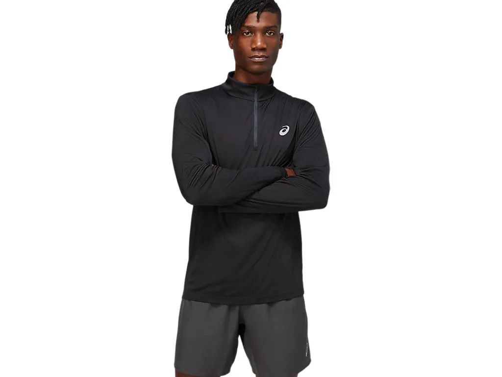 core_ls__zip_top_0-1.webp ASICS Kleding | Hardlopen>CORE LS 1/2 ZIP TOP Performance Black