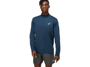 ASICS Kleding | Hardlopen>CORE LS 1/2 ZIP TOP French Blue