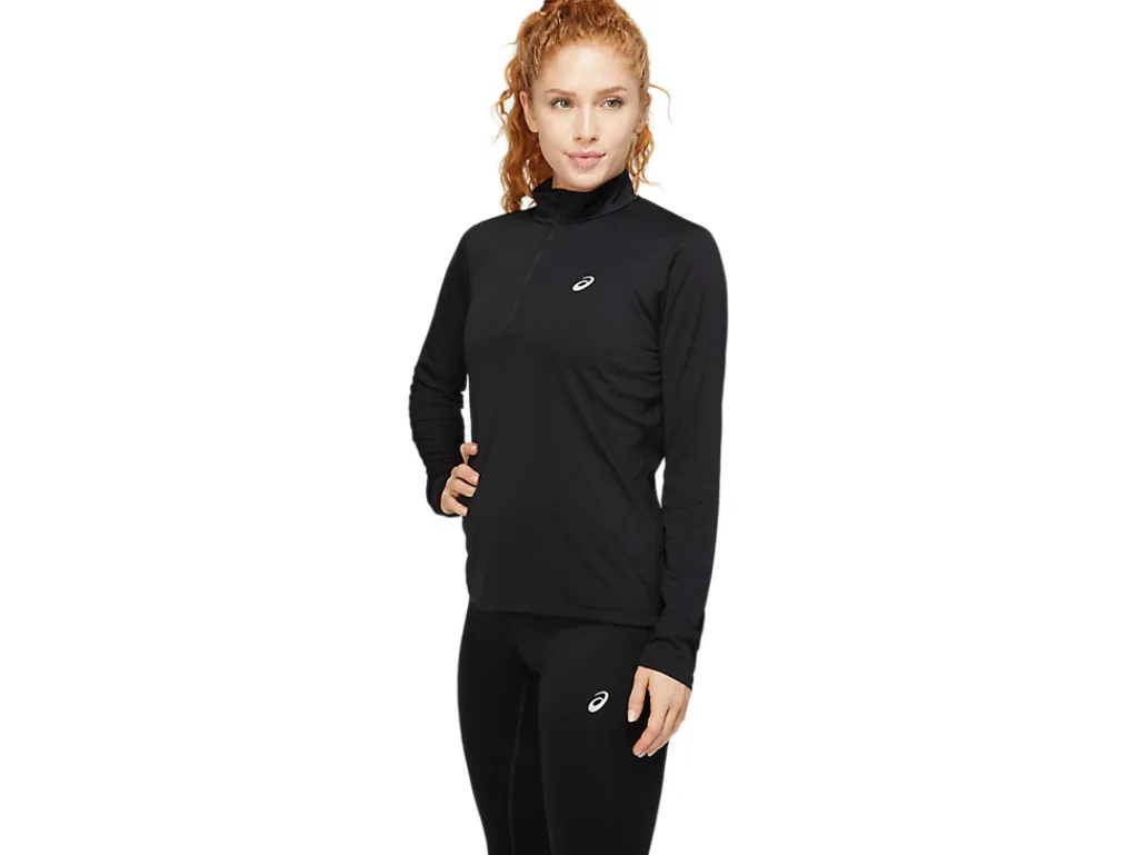 core_ls__zip_top_2.webp ASICS Kleding | Hardlopen>CORE LS 1/2 ZIP TOP Performance Black