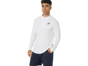 ASICS Kleding | Tennis>COURT LS ZIP TOP Brilliant White/Brilliant White