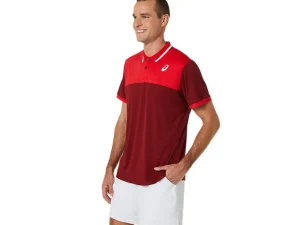 ASICS Kleding | Tennis>COURT POLO SHIRT Beet Juice/Classic Red
