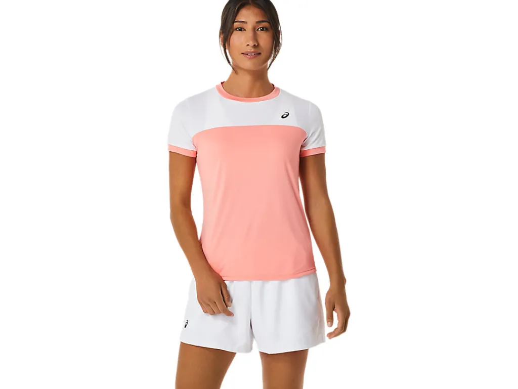 court_ss_top_0-3.webp ASICS Kleding | Tennis>COURT SS TOP Guava/Brilliant White