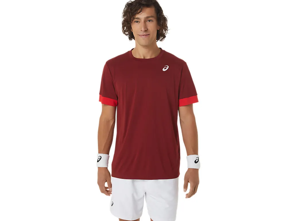 court_ss_top_0-8.webp ASICS Kleding | Tennis>COURT SS TOP Beet Juice/Classic Red