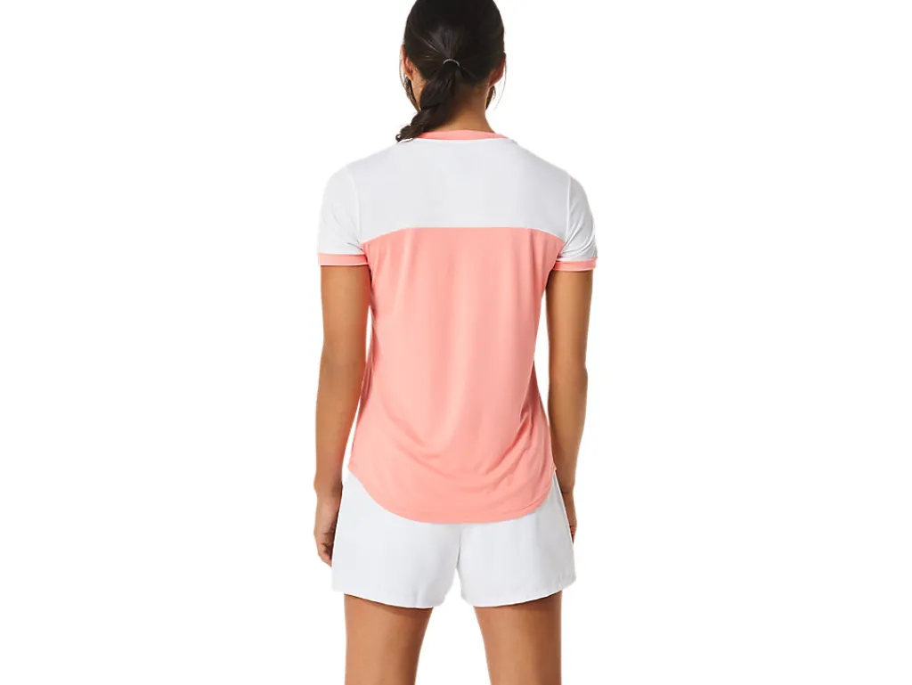 court_ss_top_1-3.webp ASICS Kleding | Tennis>COURT SS TOP Guava/Brilliant White
