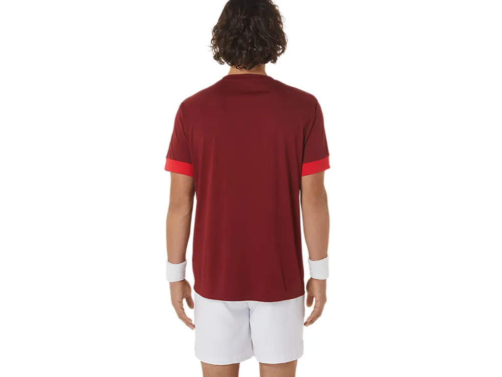 court_ss_top_1-8.webp ASICS Kleding | Tennis>COURT SS TOP Beet Juice/Classic Red