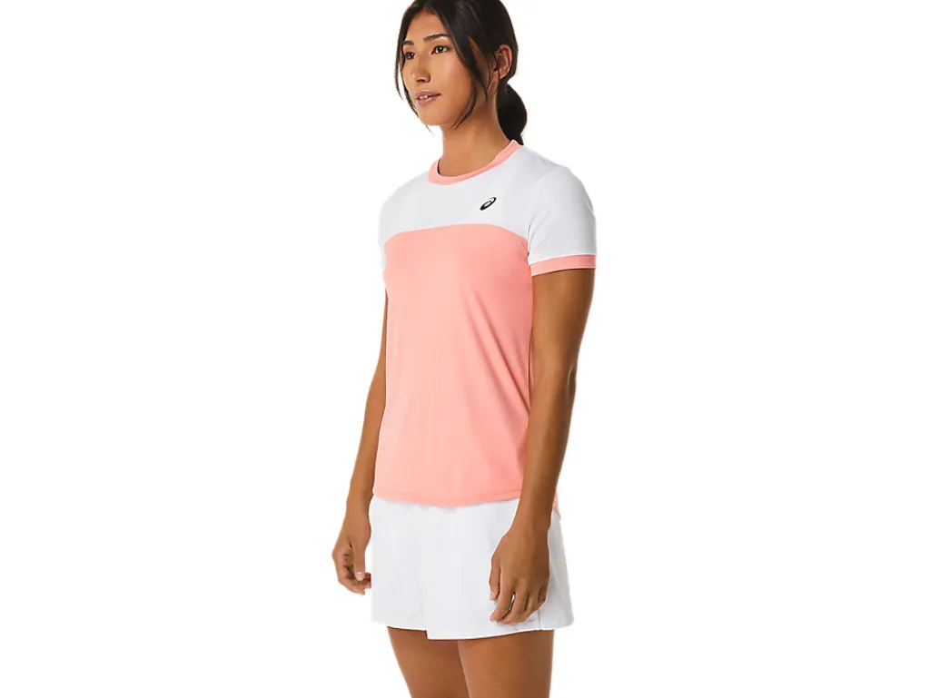 court_ss_top_2-3.webp ASICS Kleding | Tennis>COURT SS TOP Guava/Brilliant White