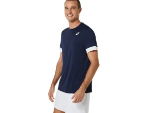 ASICS Kleding | Tennis>COURT SS TOP Midnight/Brilliant White