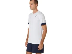 ASICS Kleding | Tennis>COURT SS TOP Brilliant White/Midnight