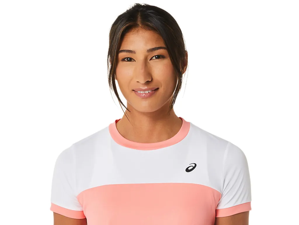 court_ss_top_3-3.webp ASICS Kleding | Tennis>COURT SS TOP Guava/Brilliant White