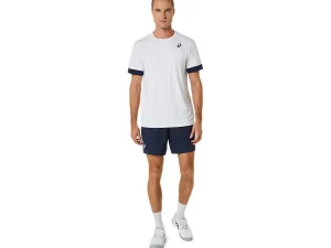 ASICS Kleding | Tennis>COURT SS TOP Brilliant White/Midnight