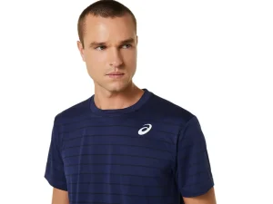 ASICS Kleding | Tennis>COURT STRIPE SS TOP Midnight