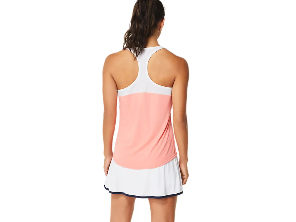court_tank_1-2.webp ASICS Kleding | Tennis>COURT TANK Guava/Brilliant White
