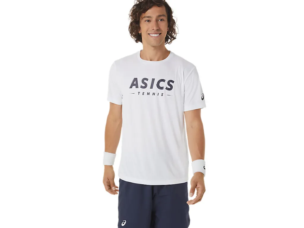 court_tennis_graphic_tee_0.webp ASICS Kleding | Tennis>COURT TENNIS GRAPHIC TEE Brilliant White