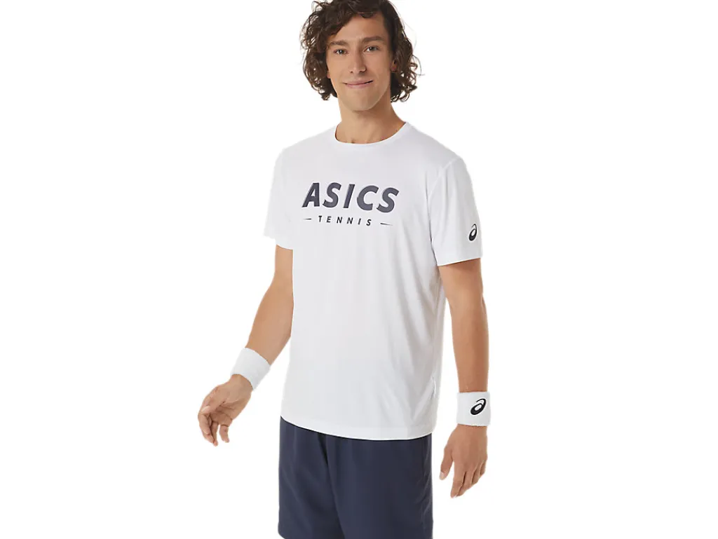 court_tennis_graphic_tee_2.webp ASICS Kleding | Tennis>COURT TENNIS GRAPHIC TEE Brilliant White