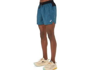ASICS Kleding | Trail running>FUJITRAIL ALL OVER PRINT 5IN SHORT Magnetic Blue/Performance Black