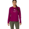 ASICS Kleding | Trail running>FUJITRAIL LOGO LS TOP Blackberry/Birch