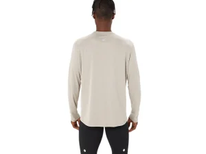 ASICS Kleding | Trail running>FUJITRAIL LOGO LS TOP Moonrock/Mantle Green/Oatmeal