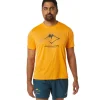 ASICS Kleding | Trail running>FUJITRAIL LOGO SS TOP Fellow Yellow/Lichen Green/Graphite Grey