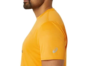 ASICS Kleding | Trail running>FUJITRAIL LOGO SS TOP Fellow Yellow/Lichen Green/Graphite Grey