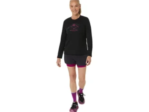 ASICS Kleding | Trail running>FUJITRAIL 2-N-1 SHORT Performance Black/Blackberry