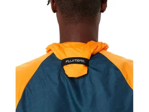 ASICS Trail running | Kleding>FUJITRAIL PACKABLE JACKET Fellow Yellow/Magnetic Blue