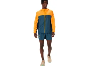 ASICS Trail running | Kleding>FUJITRAIL PACKABLE JACKET Fellow Yellow/Magnetic Blue