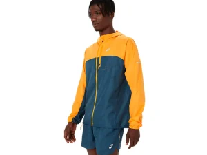 ASICS Trail running | Kleding>FUJITRAIL PACKABLE JACKET Fellow Yellow/Magnetic Blue
