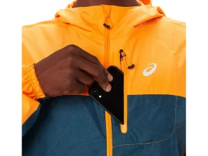 ASICS Trail running | Kleding>FUJITRAIL PACKABLE JACKET Fellow Yellow/Magnetic Blue