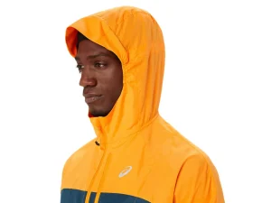 ASICS Trail running | Kleding>FUJITRAIL PACKABLE JACKET Fellow Yellow/Magnetic Blue