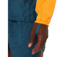 ASICS Trail running | Kleding>FUJITRAIL PACKABLE JACKET Fellow Yellow/Magnetic Blue