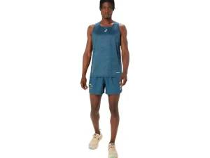 ASICS Kleding | Trail running>FUJITRAIL SINGLET Magnetic Blue
