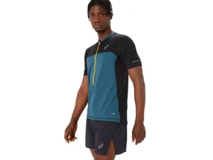 ASICS Kleding | Trail running>FUJITRAIL SS TOP Magnetic Blue/Performance Black