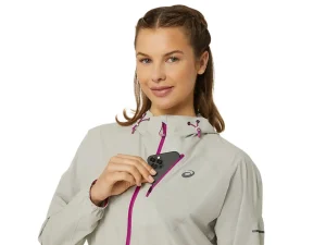 ASICS Kleding | Trail running>FUJITRAIL WATERPROOF JACKET Birch
