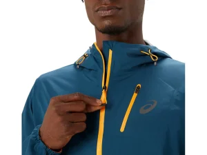 ASICS Kleding | Trail running>FUJITRAIL WATERPROOF JACKET Magnetic Blue