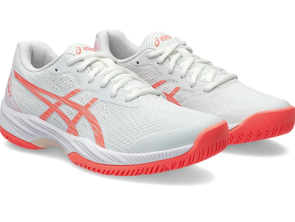 gelgame__1-3.webp ASICS Tennisschoenen | Tennis>GEL-GAME 9 White/Sun Coral