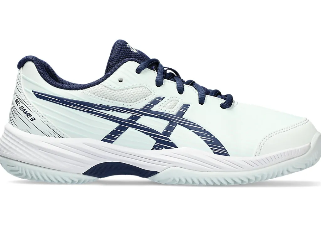 gelgame__gs_clayoc_0-1.webp ASICS Tennisschoenen | Tennis>GEL-GAME 9 GS CLAY/OC Pale Mint/Blue Expanse