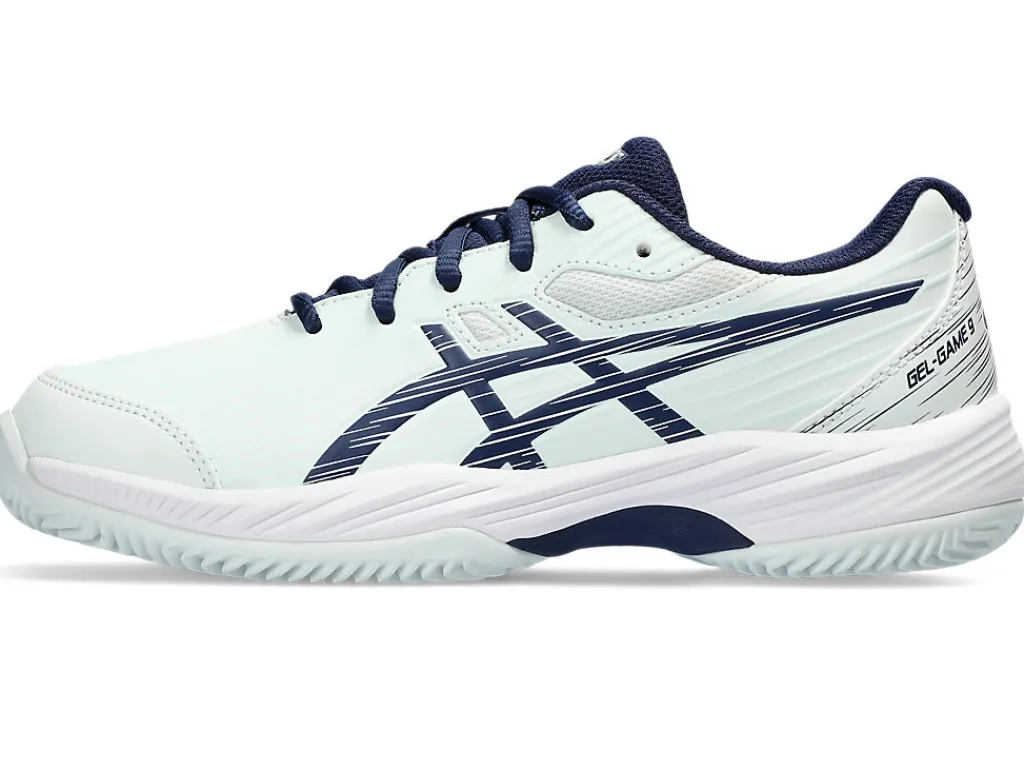 gelgame__gs_clayoc_7-1.webp ASICS Tennisschoenen | Tennis>GEL-GAME 9 GS CLAY/OC Pale Mint/Blue Expanse