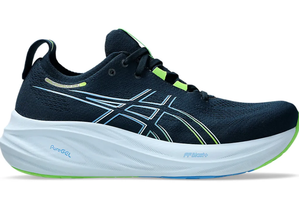 gelnimbus__0.webp ASICS Hardloopschoenen | Hardlopen>GEL-NIMBUS 26 French Blue/Electric Lime