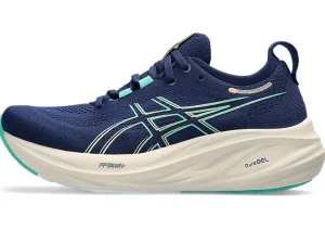 ASICS GEL-NIMBUS™ | Hardloopschoenen>GEL-NIMBUS 26 Blue Expanse/Aurora Green